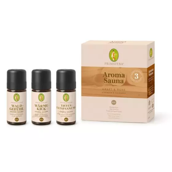 Kennlernset Aroma Sauna Kraft und Ruhe bio 3 x 10 ml